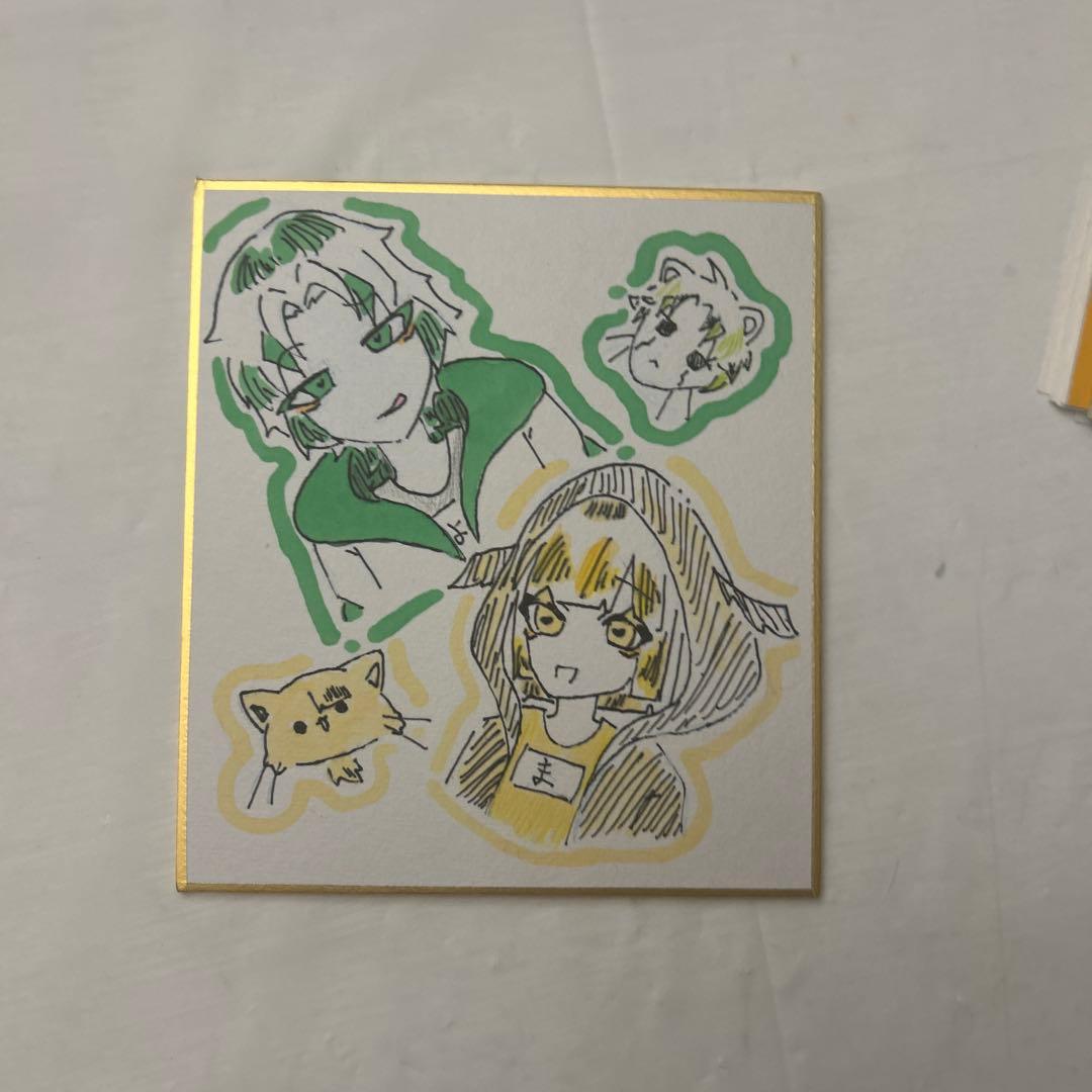 色紙　手描きイラスト Yahoo!オークション - 手描きイラスト色紙