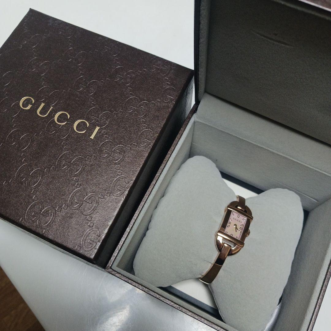 GUCCI 腕時計 型番6800L ゴールド レディース　箱付き Gucci Bamboo Bangle Watch GP 6800L Women's Used [1 Year Warranty