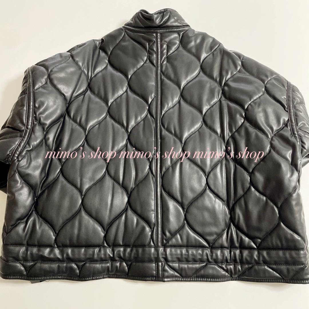 美品⭐︎ZARA⭐︎フェイクレザーパフジャケット - メルカリ