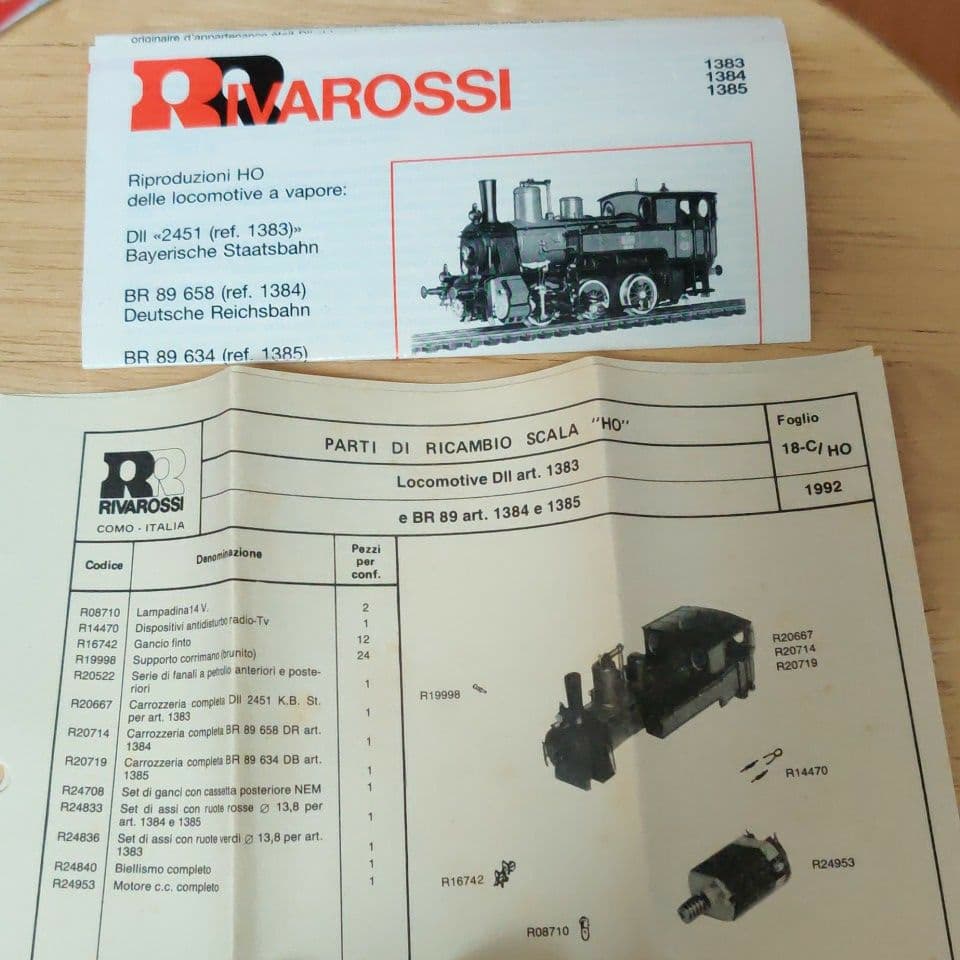 HOゲージ ドイツ タンク型 機関車 rivarossi 1385