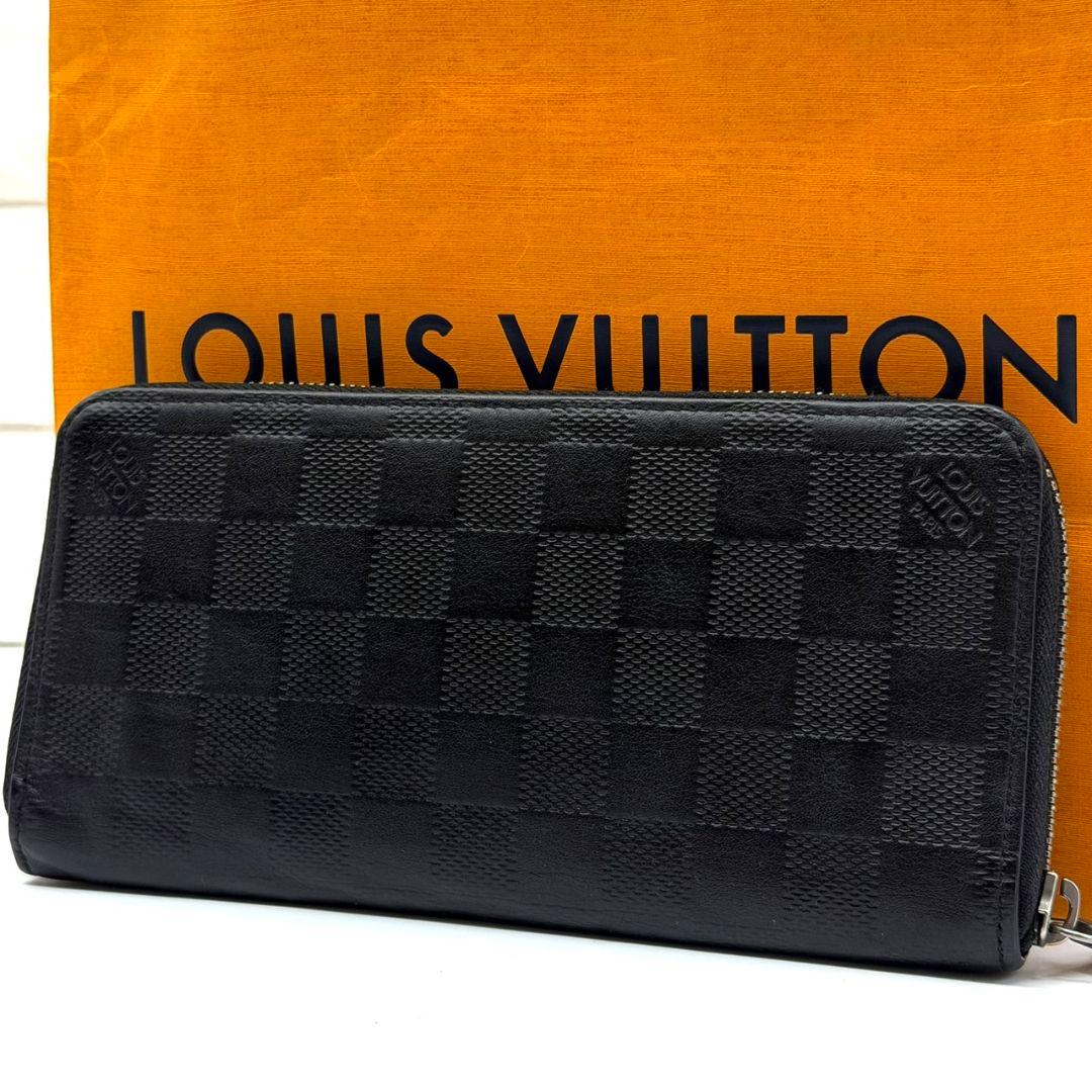良品 ルイヴィトン ダミエ アンフィニ ジッピーウォレット ヴェル