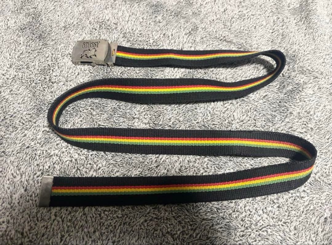 超希少】old stussy ラスタ柄ベルト - メルカリ