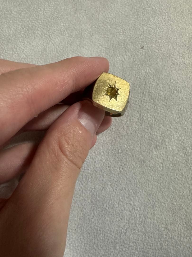 【磁石反応なし】 K18 刻印リング 10.3g