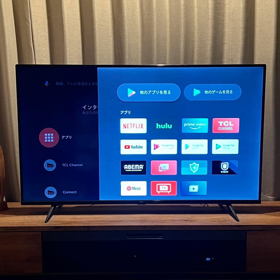 【美品】TCL 4K 55インチ チューナー搭載 Androidスマートテレビ TCL テレビ 55型 液晶テレビ TCL 55インチ TV 55C61B 4Kチューナー内蔵