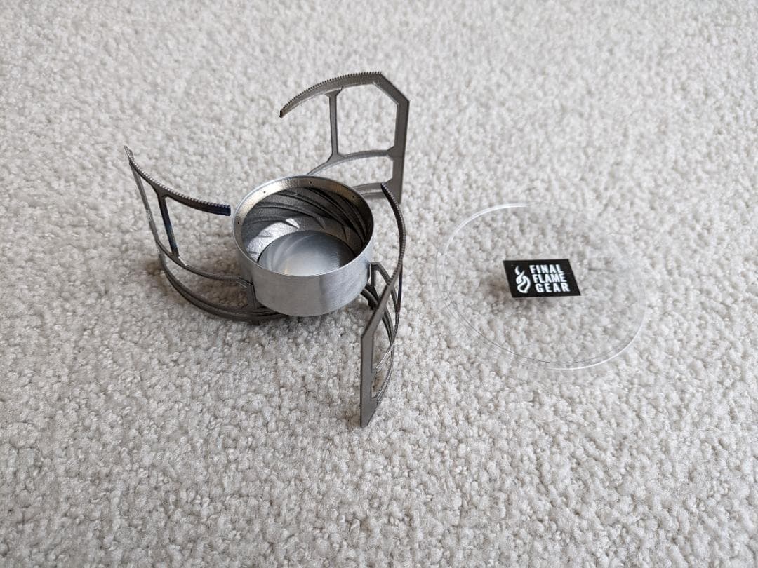 FINAL FLAME GEAR アルコールストーブ、チタン五徳セット - メルカリ