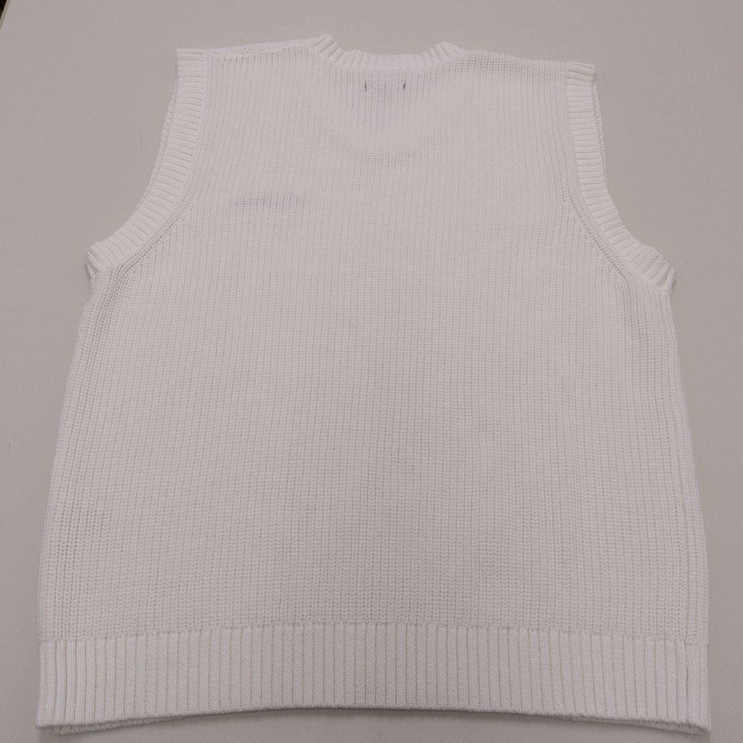 Malbon マルボン ホワイト Vネック ベスト M - メルカリ