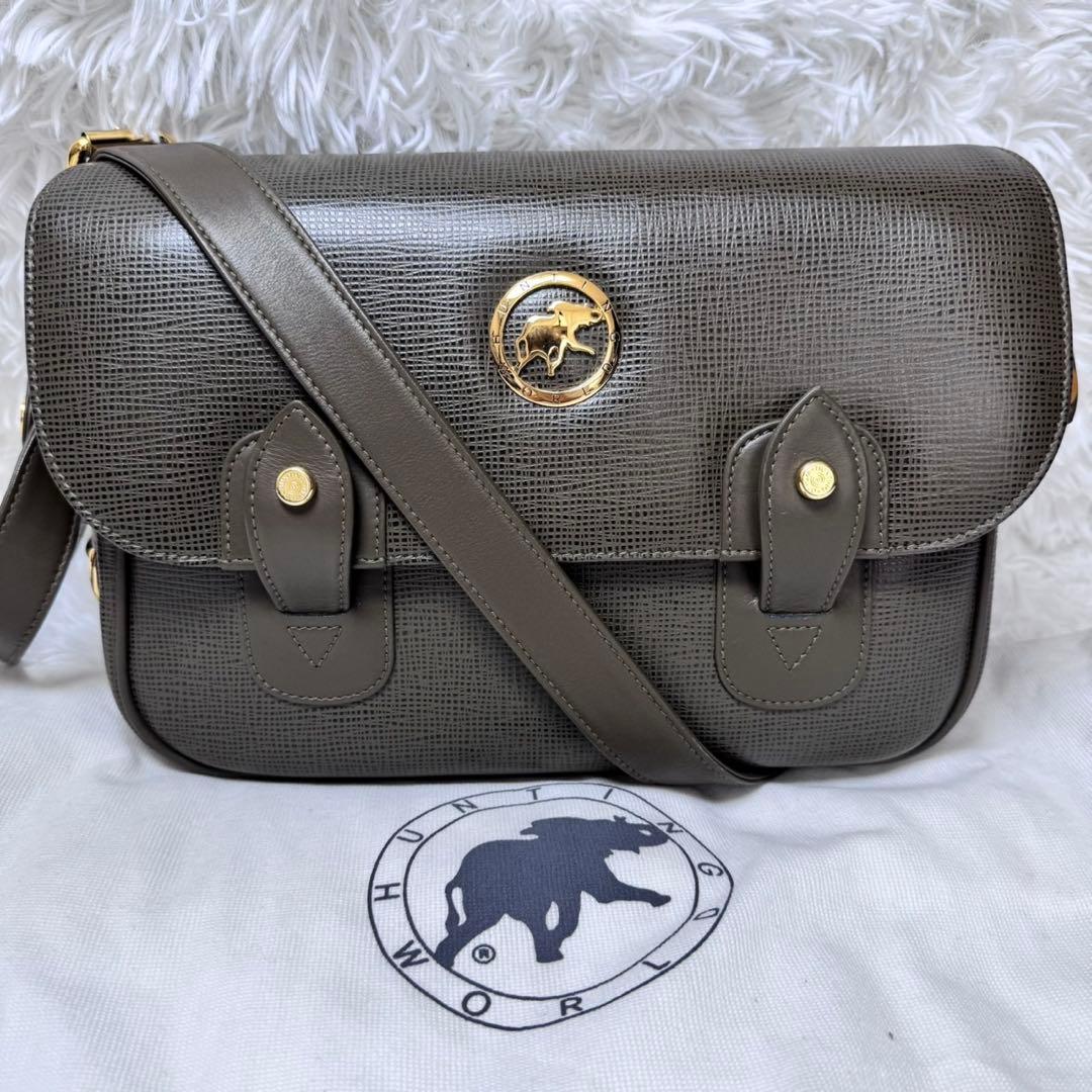 【極美品】 HUNTING WORLD レザー メッセンジャーバッグ オリーブ 楽天市場】ハンティングワールド メッセンジャーバッグの通販