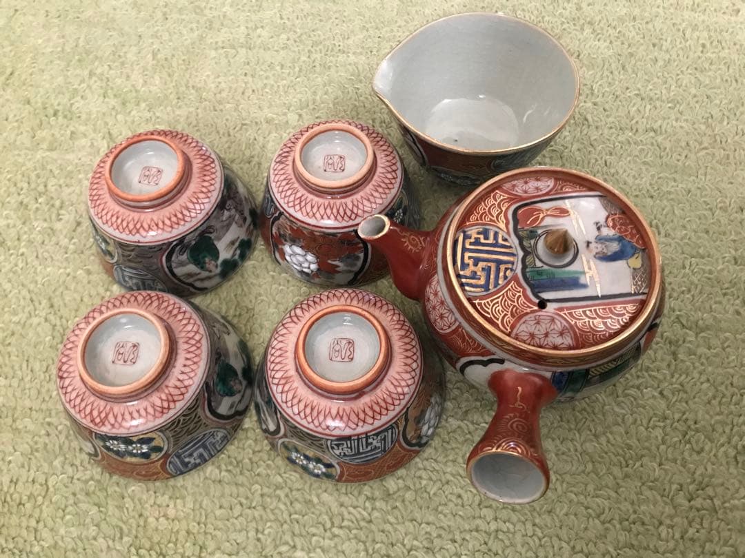 美品 九谷焼 九谷庄三 煎茶器セット 公式】アンティーク家具ラフジュ工房商品詳細ページ和製アンティーク