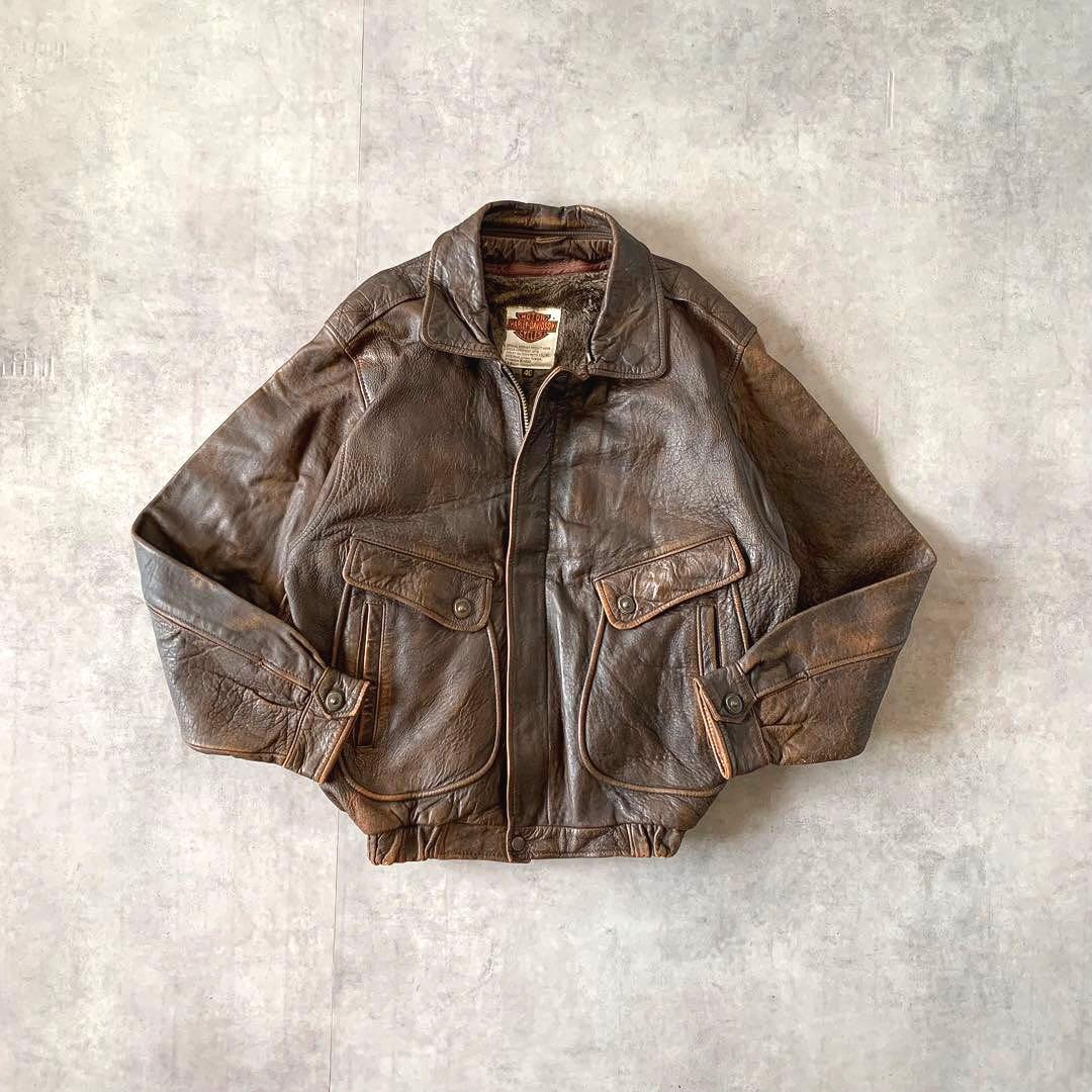 超希少】80s ハーレーダビッドソン フライトレザージャケット A-2