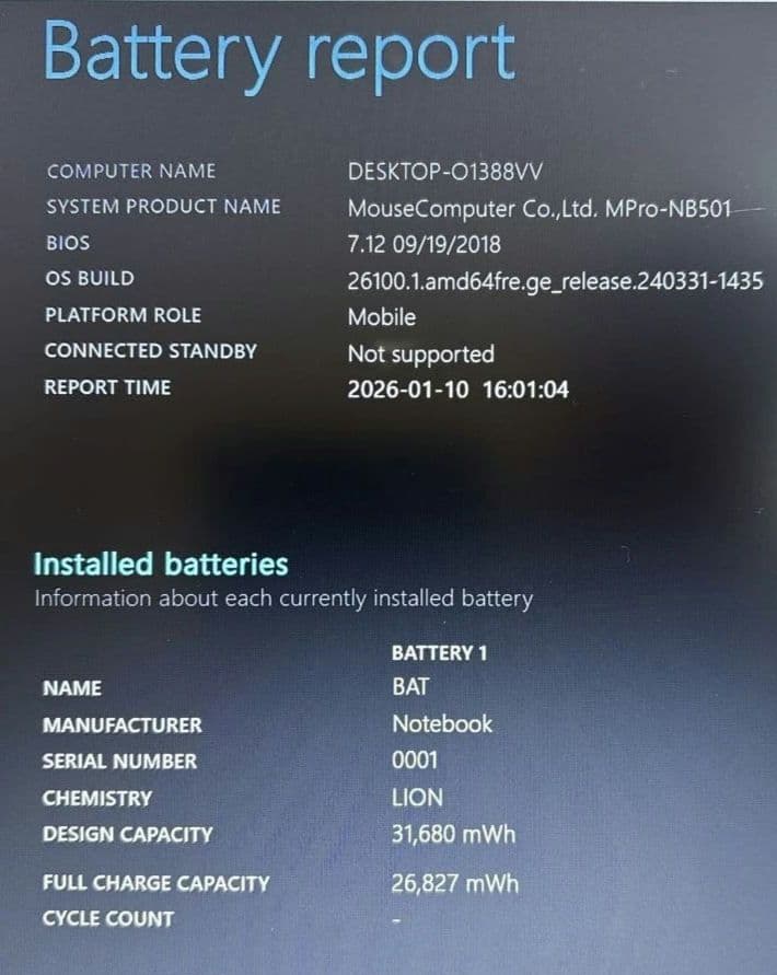 〓Celeron第７世代８GB/新品SSD 256GB〓　MPro-NB501C