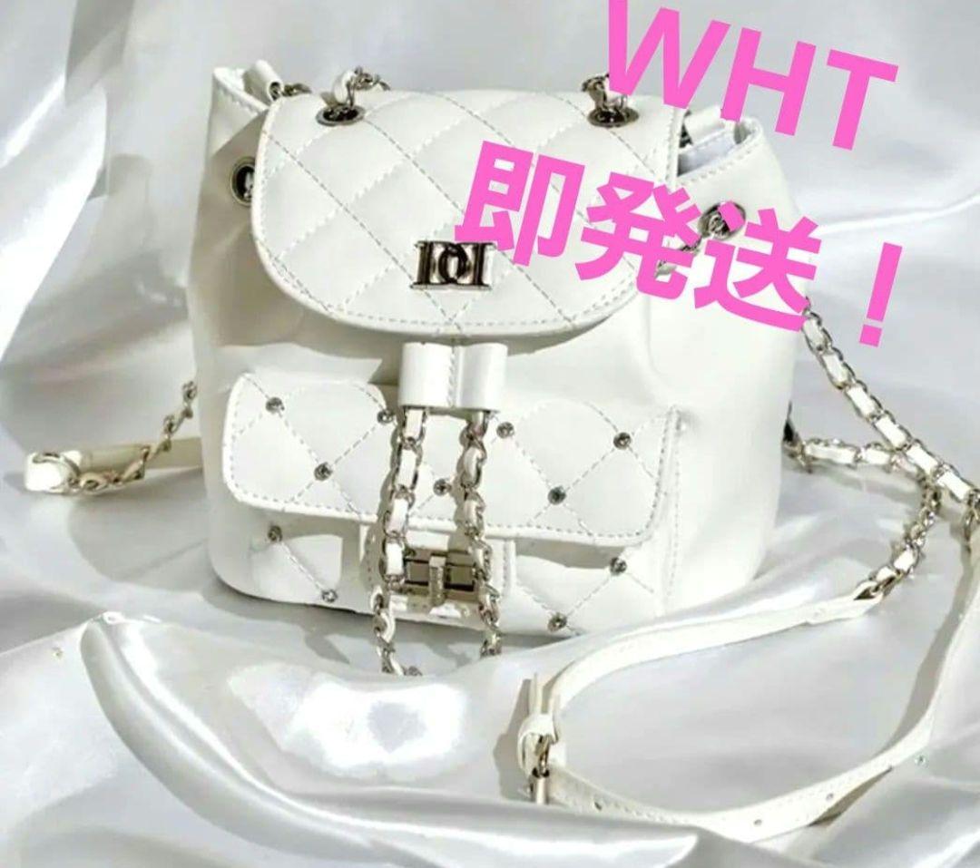 Darich ダーリッチ キルティングビジューミニリュック ホワイト WHT