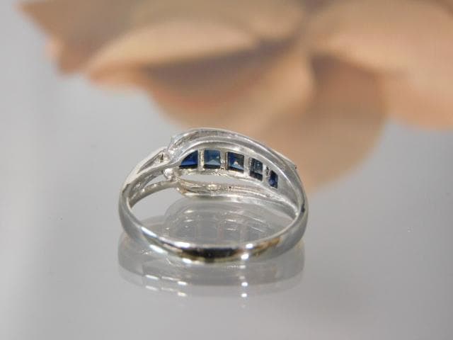 Pt900 サファイア1.02 メレ0.04 リング 14号 訳有 - メルカリ