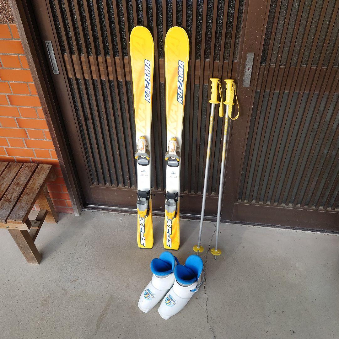 スキーセット KAZAMA SPAX スキー110cm ブーツ19〜20cm KAZAMA SPAX スキーセット 板 105〜110cm スキーブーツ 19〜20cm