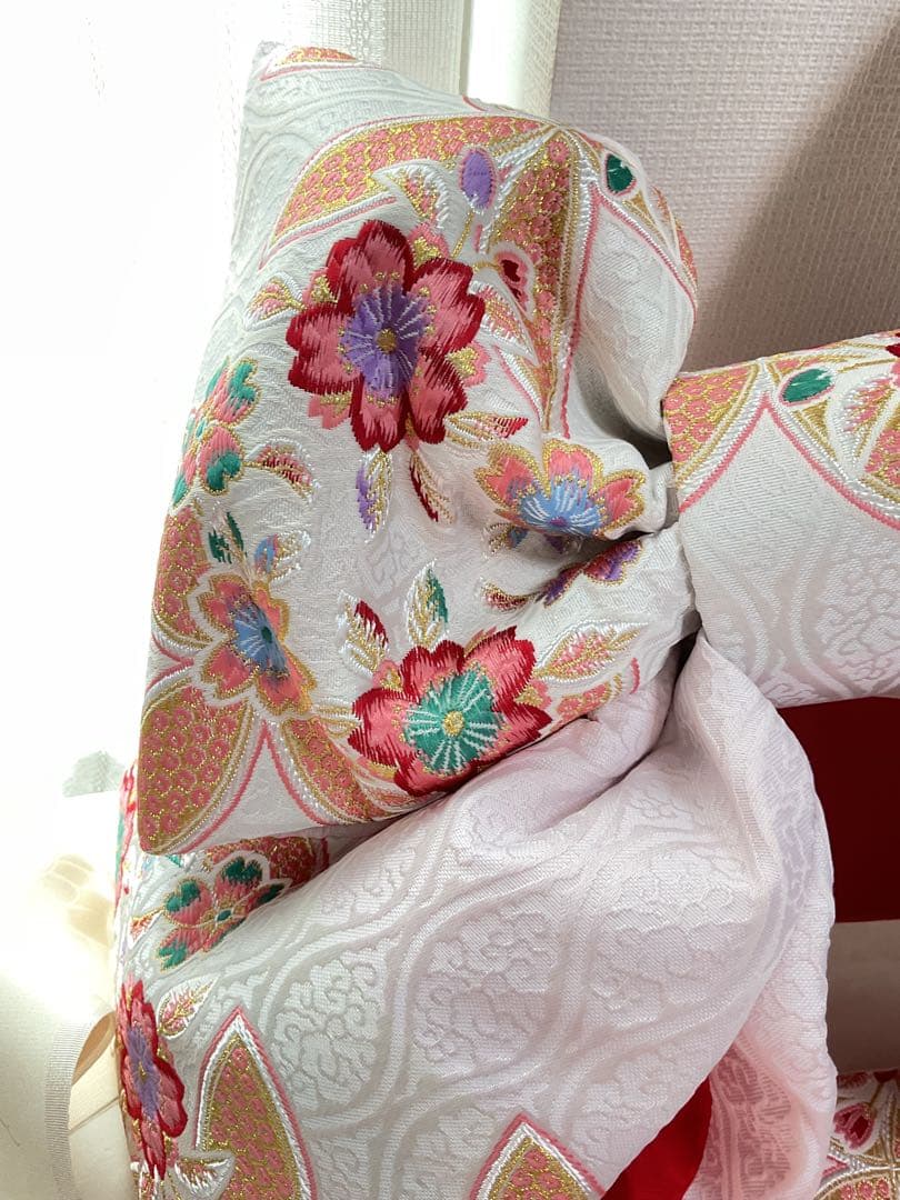 アリエルNo.43 -B 七五三　7歳 正絹着物セット　　ピンク