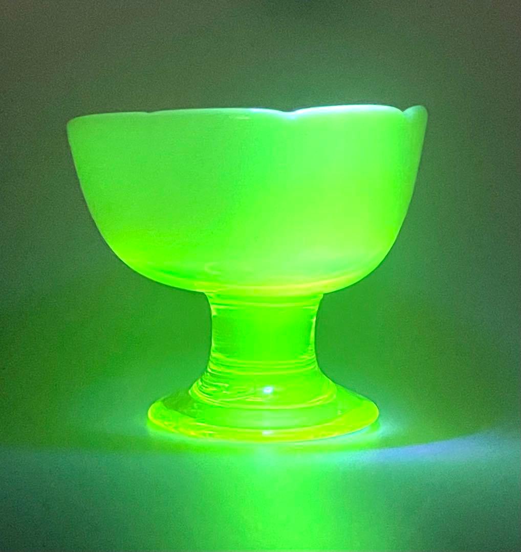 最終値下げ ウランガラス 氷コップ 大正ロマン 大正ガラス 戦前ガラス