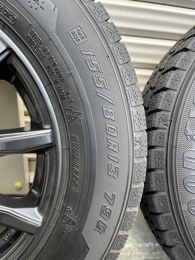 13インチスタッドレス　極美品　155/80/R13 軽自動車