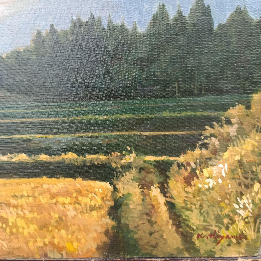 檜山健三 山麓の秋 12号油彩、東京芸大小磯教室、水戸の物故大家