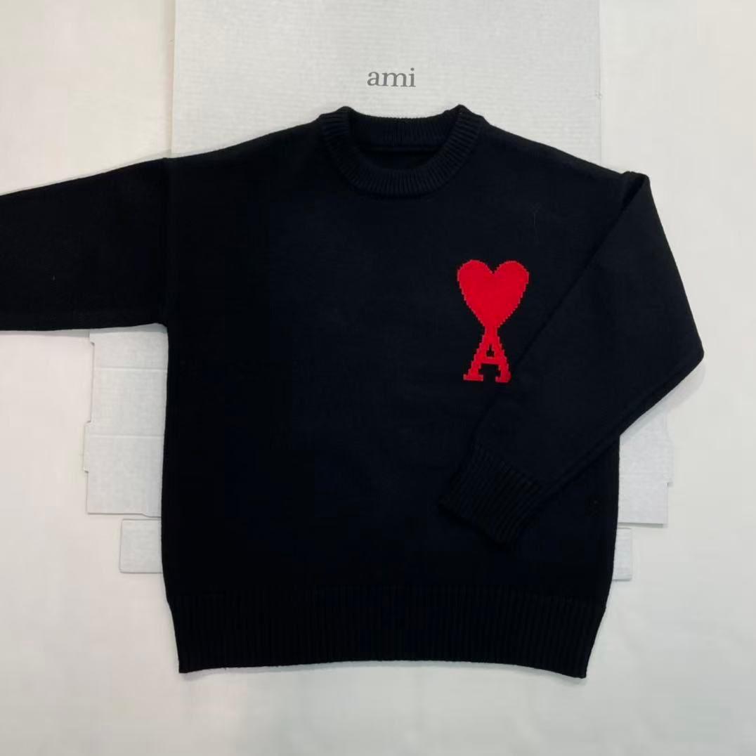 AMI PARIS ブラック ニットセーター 男女兼用 M23 - メルカリ