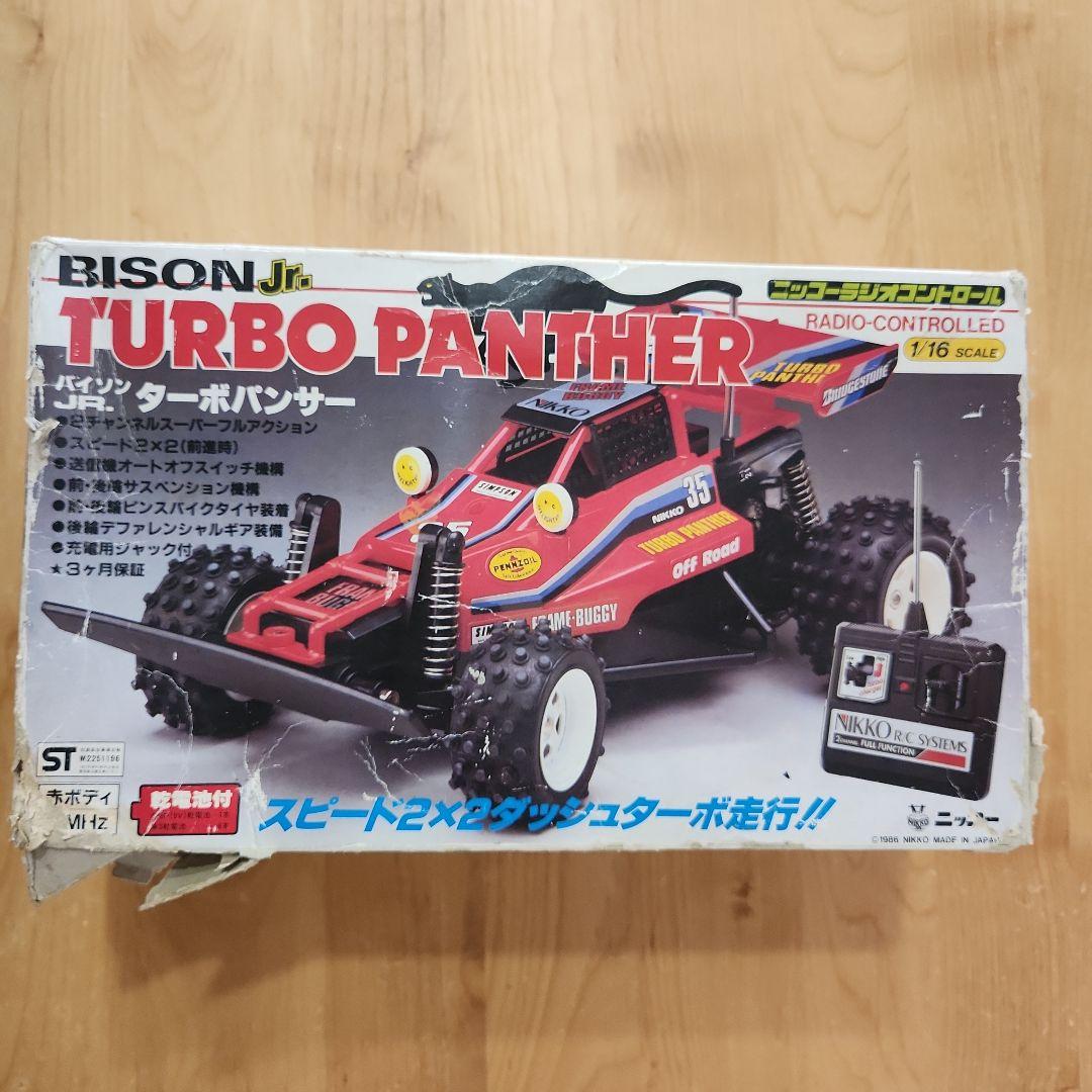 NIKKO ターボパンサー Jr ラジコンカー 当時物 昭和レトロ 1/16 Yahoo!オークション - ニッコー バイソンJRターボパンサー ラジコン