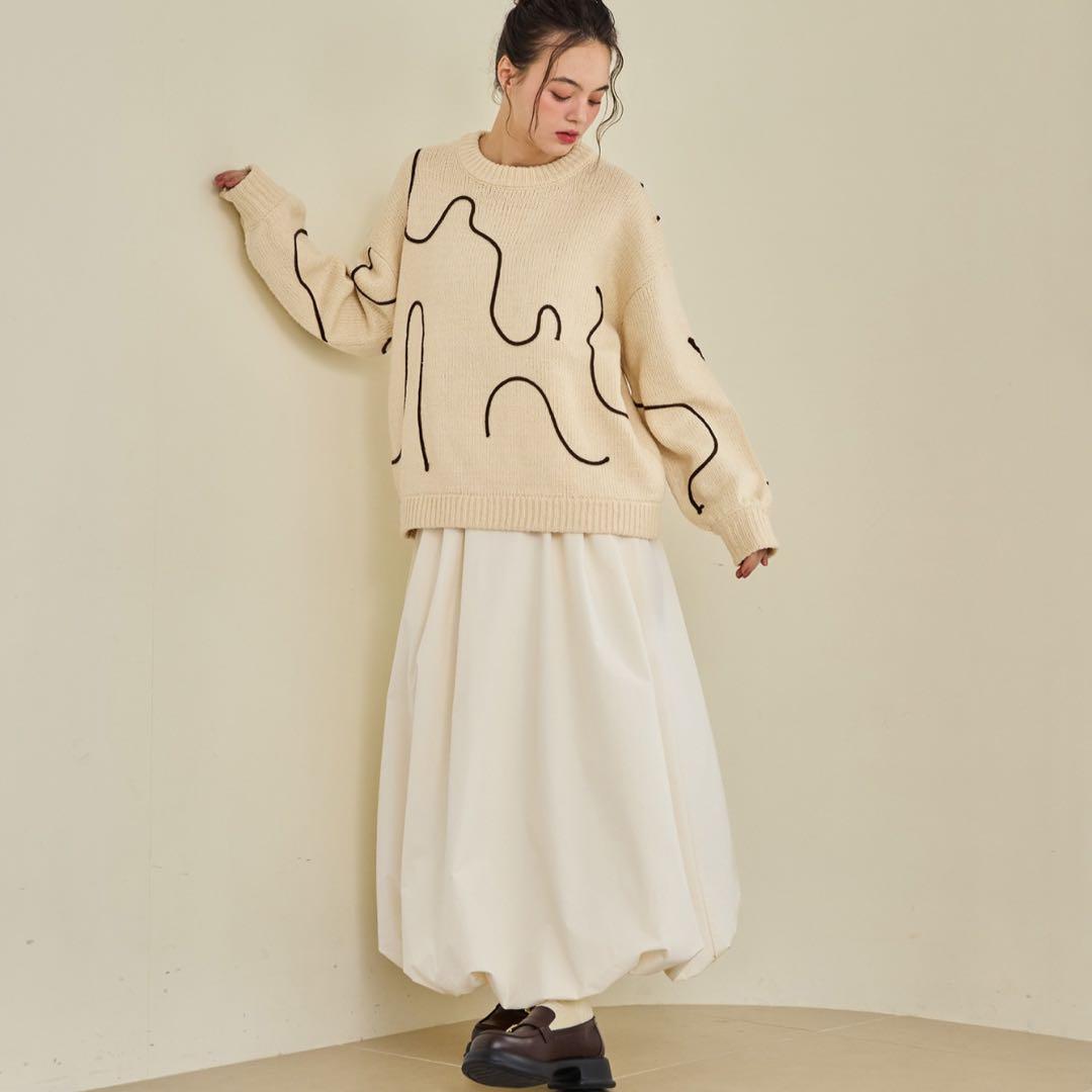 OLUN＊オルン＊ニュアンステープラインニット＊きりまる - メルカリ