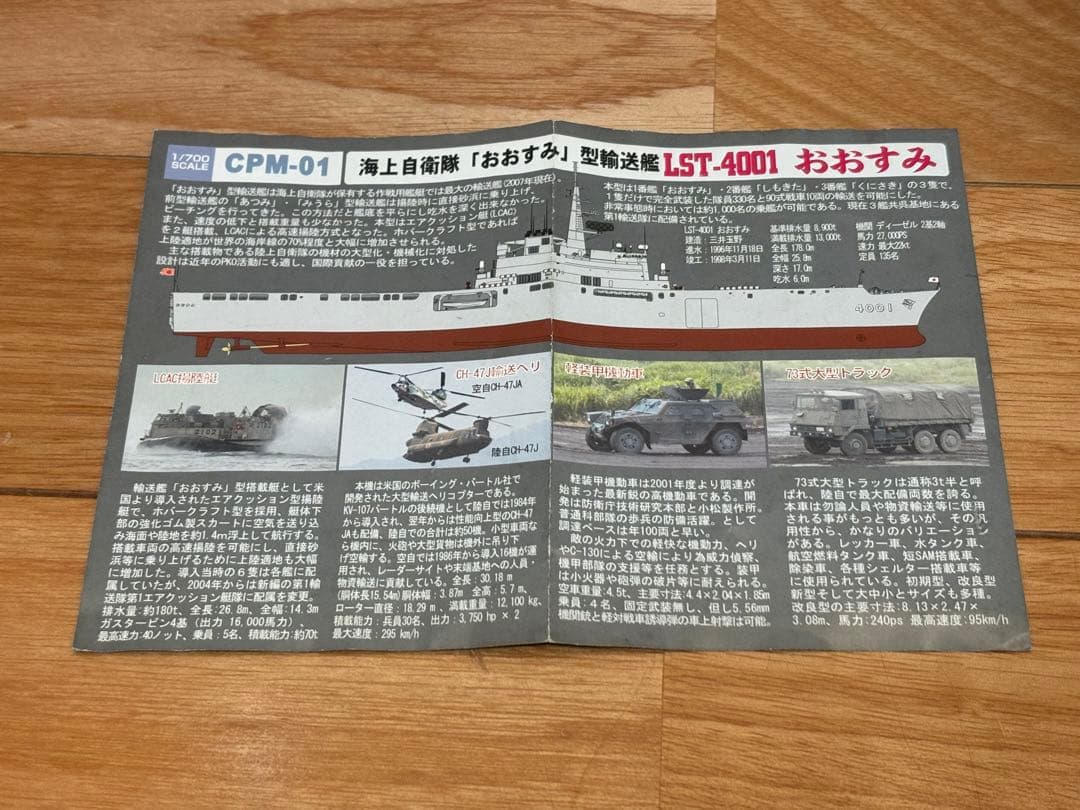 ピットロード 1/700 海上自衛隊 LST-4001 おおすみ 塗装済 訳あり