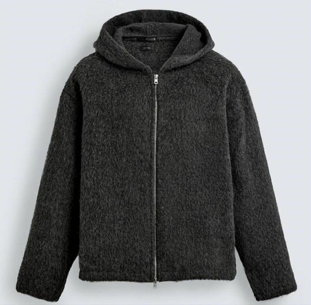 ZARA フェイクファーシャツジャケットSサイズ ZARA】フェイクファー シャツジャケット フード付き (ZARA/ジャケット