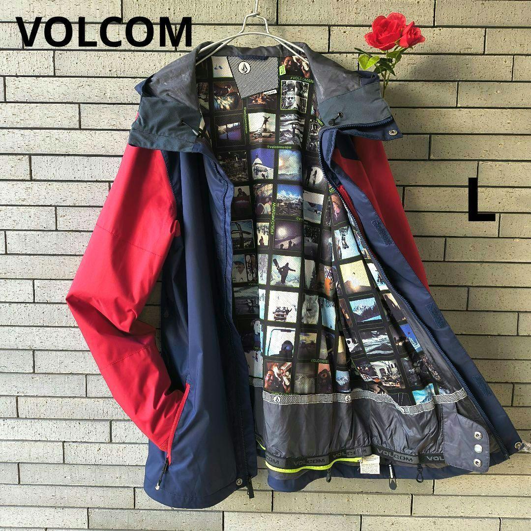 ♠【ボルコム】✨美品　スノボードジャケット　ストーンブロック　スキー　L ボルコム VOLCOM メンズ スノージャケット スノーウェア トップス