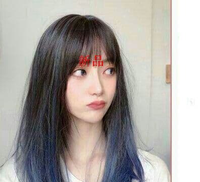 人毛100% サラサラ ストレート セミロング ウィッグ かつら 即購入OK1