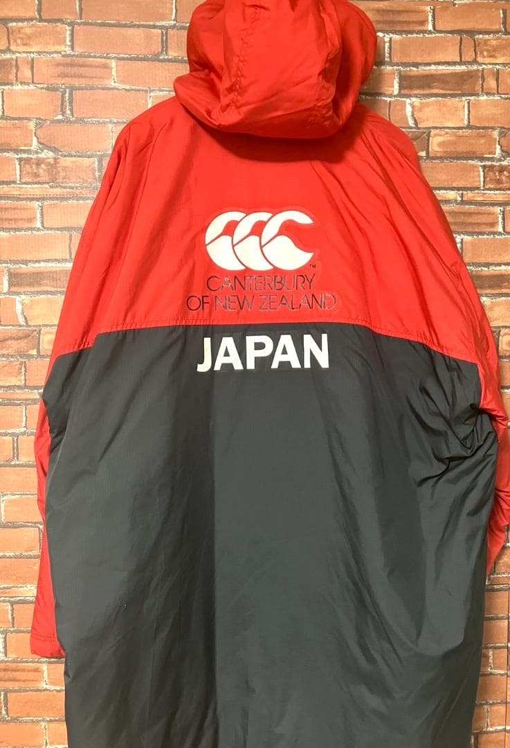 中古 カンタベリー ラグビー 日本代表 ベンチコート メンズ XLBサイズ