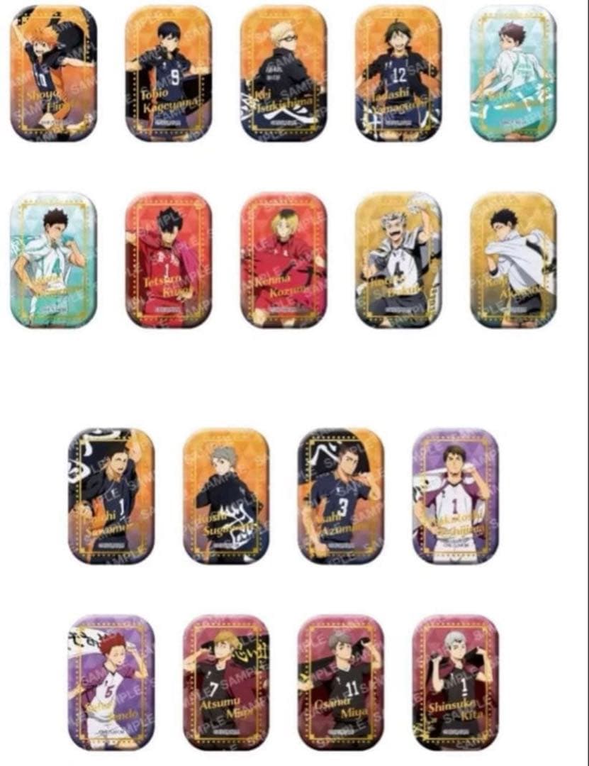 ハイキュー セブンネット限定 スクエア缶バッジ　第一弾 第二弾1セット ハイキュー】 ショウワノートより、#セブンネット限定グッズ が登場