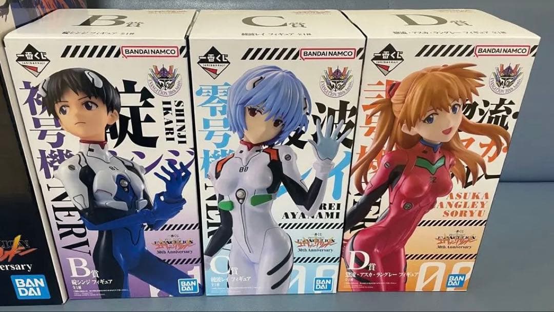 エヴァンゲリオン一番くじ B・C・D賞 フィギュア 3体オマケＥ賞コンプSET エヴァンゲリオン一番くじ B・C・D賞 フィギュア 3体オマケE賞コンプ