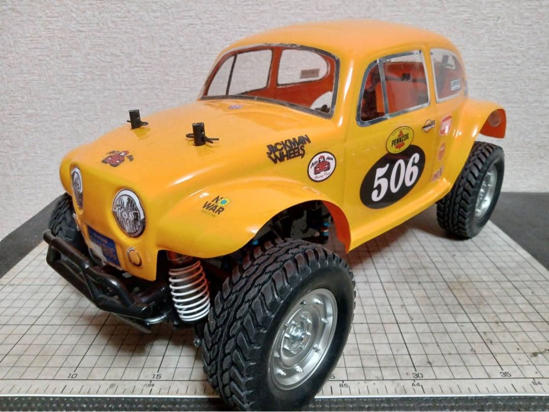 タミヤGF-02シャーシ ビートルポリカーボネートボディ付き - メルカリ