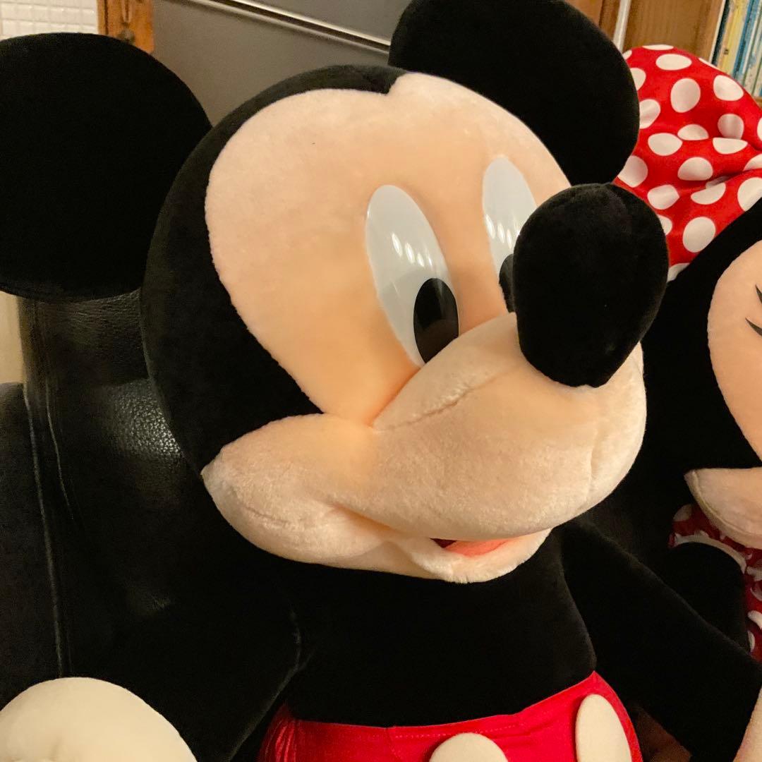 超特大！100cm！美品 ミッキーマウス ミニー マウス ぬいぐるみ ディズニー