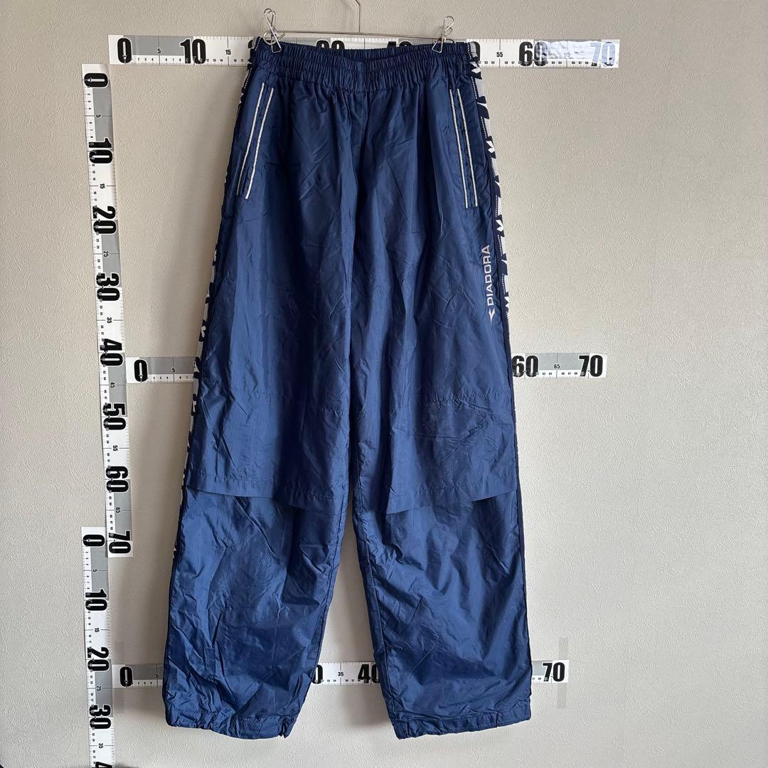 Diadora ディアドラ 上下セットアップ ナイロンジャケット M ネイビー
