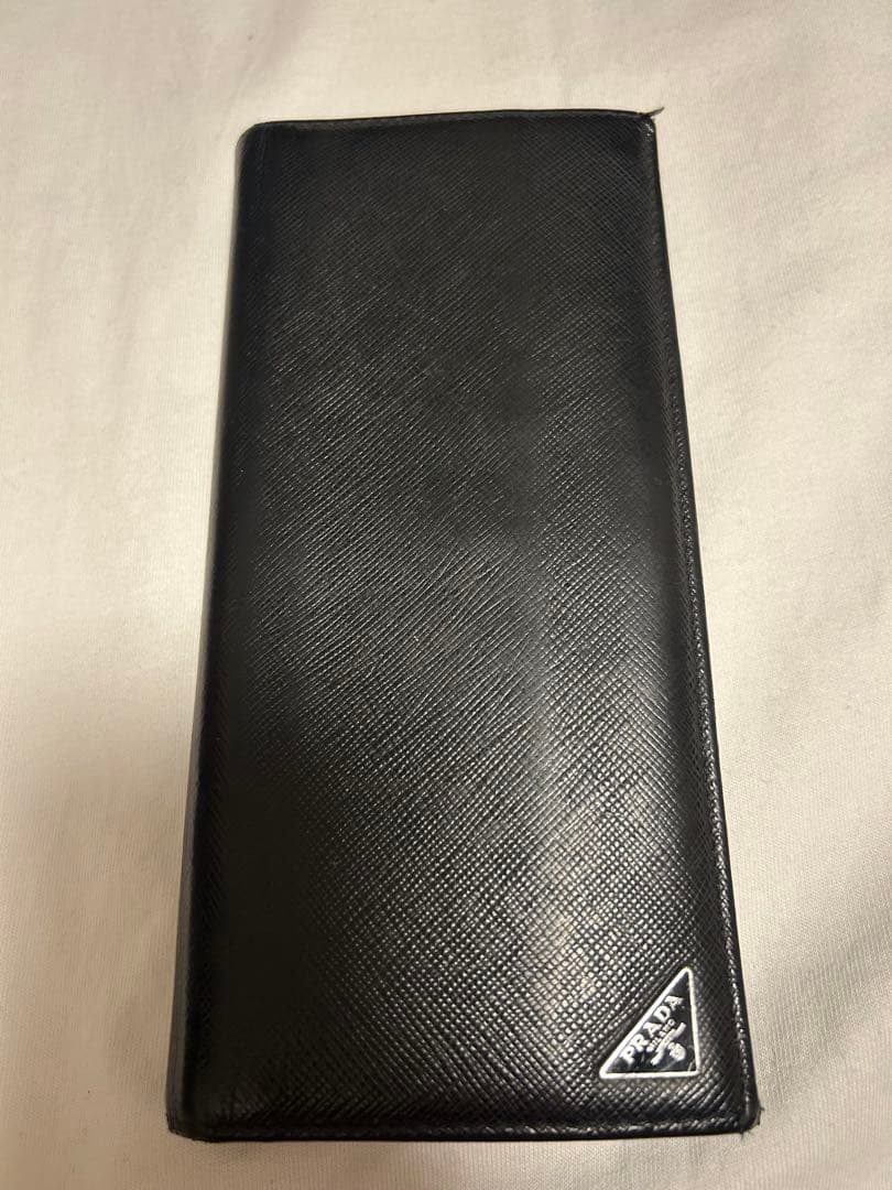 PRADA 長財布 黒 プラダ PRADA ラウンドファスナー長財布 サフィアーノ レザー ブラック