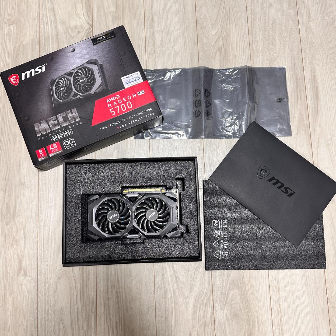 MSI Radeon RX5700 グラフィックボード グラボデュアルファン MSIから2つのトルクスファン 3.0を搭載したOC仕様のグラフィックカード