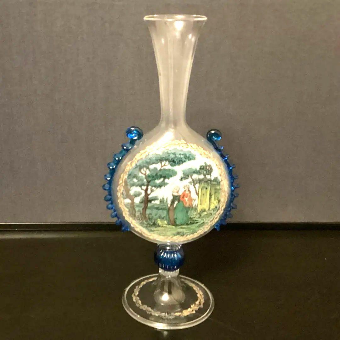 ベネチアンガラスムラーノガラス イタリア ガラス デキャンタ 13×H27cm