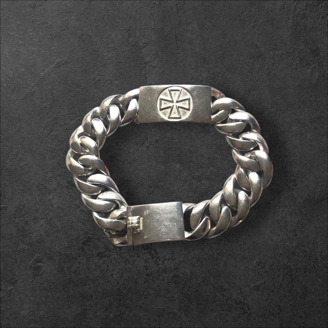 シルバー925 クロス　喜平チェーンブレスレット S925 刻印あり 80s シルバー925 クロス 喜平チェーンブレスレット S925 刻印あり クロス