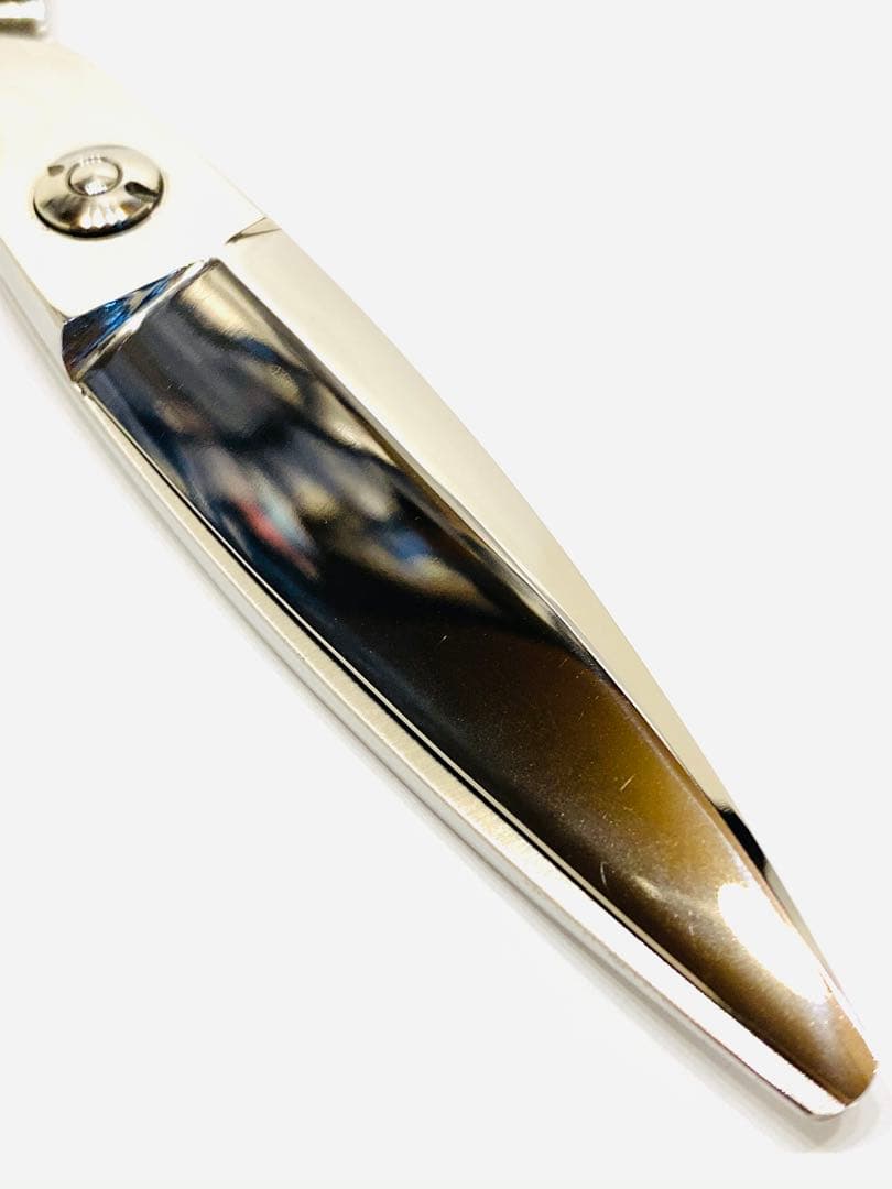 新品 無銘 スライドカットシザー 6インチ 笹刃 理容 美容 鋏 シザー