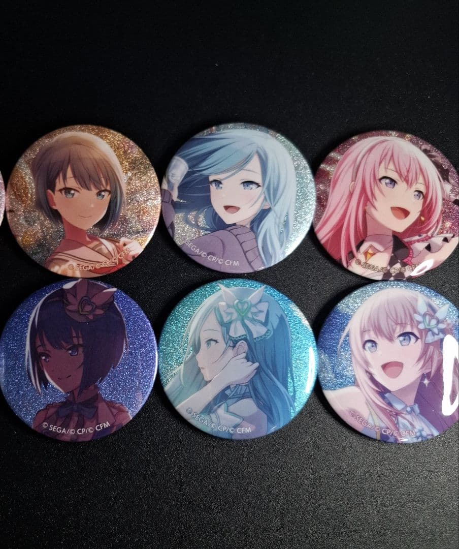 プロセカ 桐谷遥 日野森雫 巡音ルカ グリッター缶バッジ - メルカリ