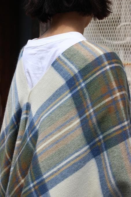 2/3限定値下 レア cristaseya カシミヤ チェック ポンチョ - メルカリ