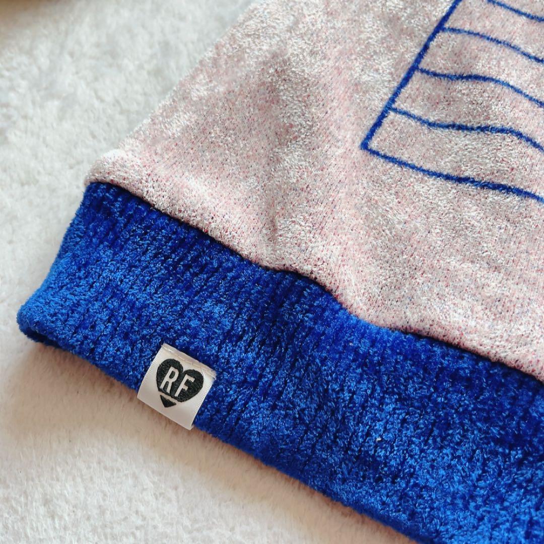 極美品 マークアンドロナ 近年 防風 裏地付 セーター スニード 配色