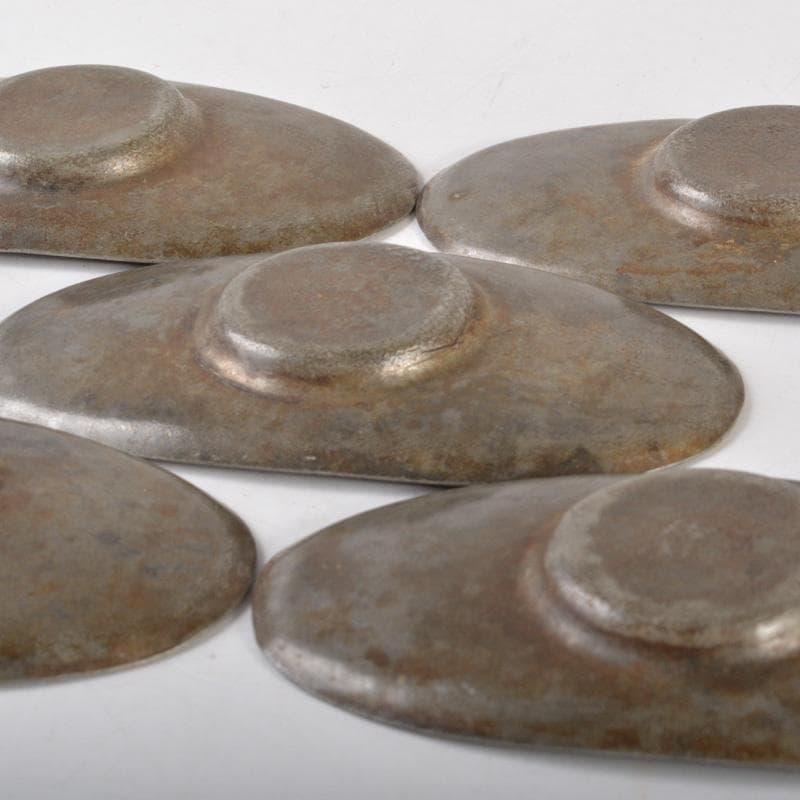 煎茶道具 古錫 花草文 茶托 五客 V 5132