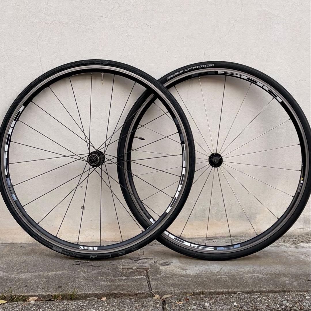 SHIMANO WH-R501 前後セット【10S対応・ミシュランタイヤ付】 - メルカリ