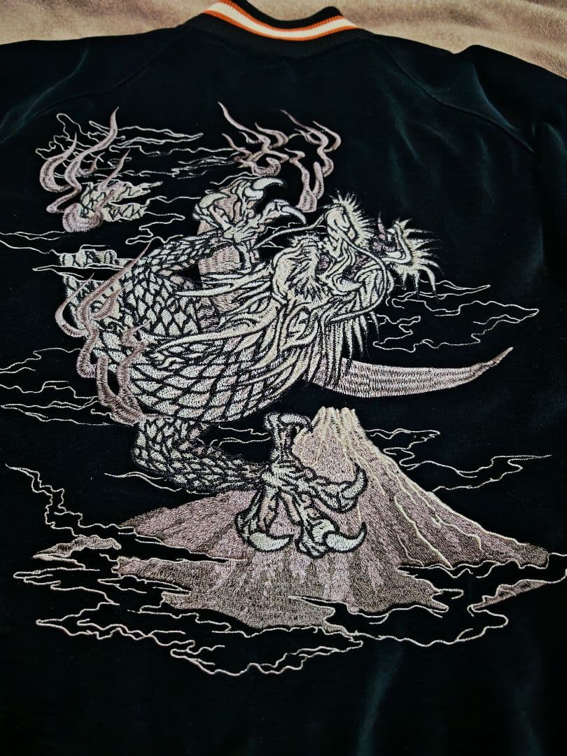 美品 別珍 龍 OBORO 日本限定 スカジャン ベロア vintage - メルカリ