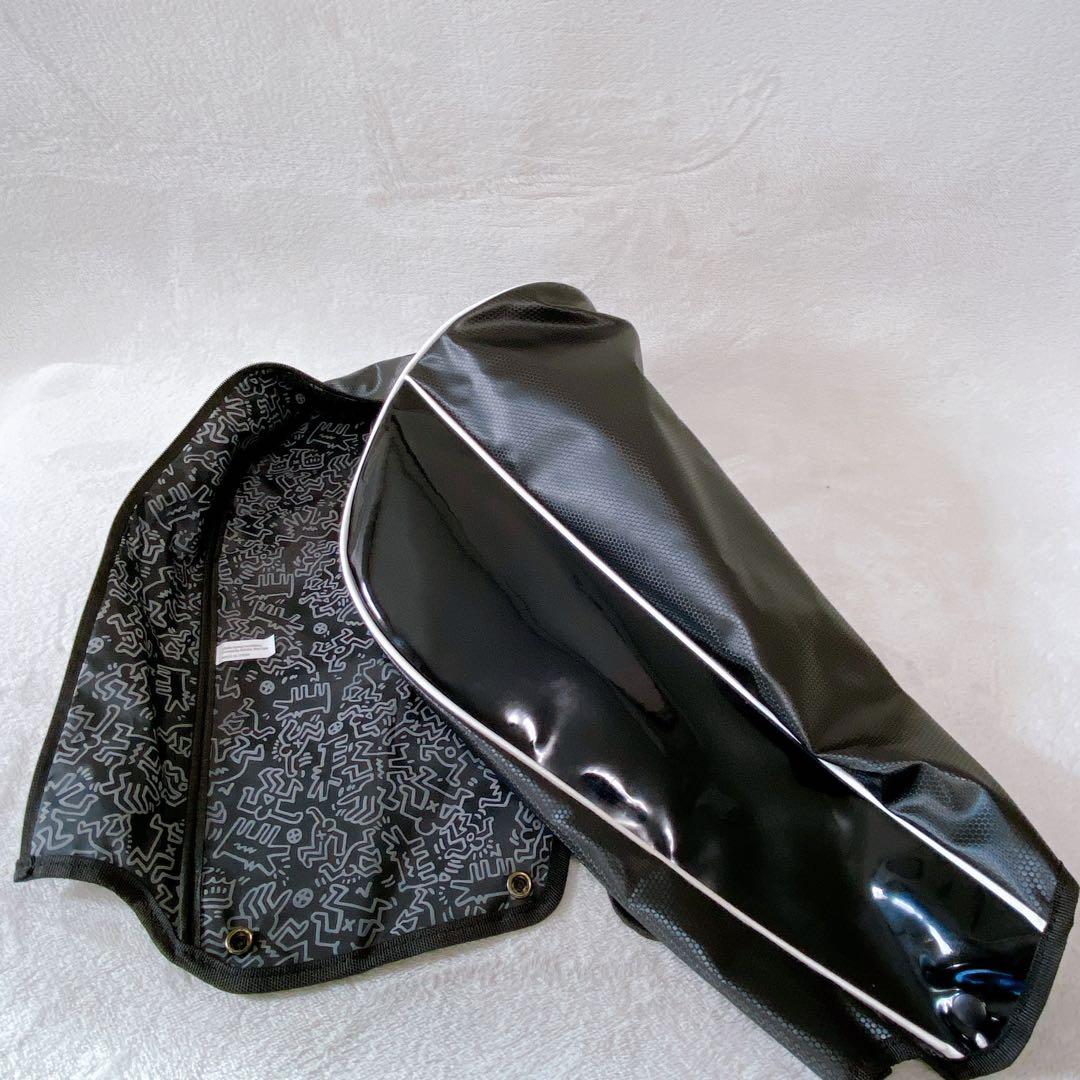 未使用 キースヘリング スタンド付キャディバッグ 9型 ブラック レッド