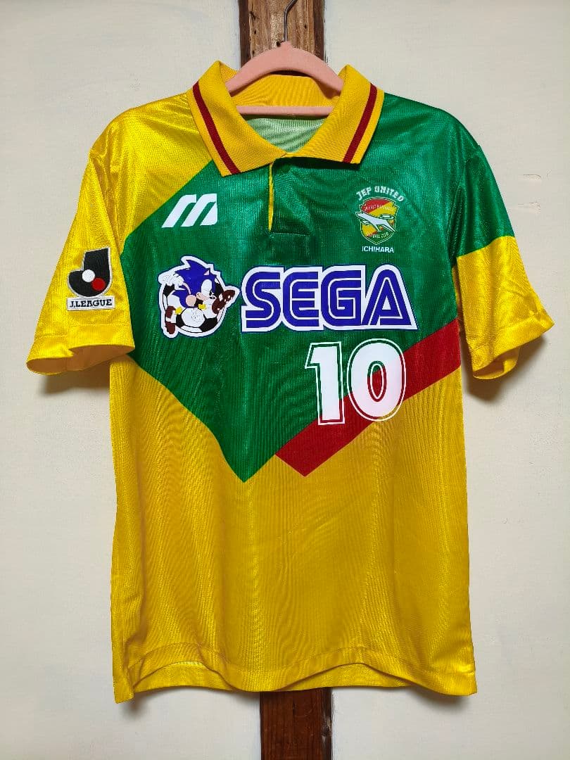 ウェア JEF UNITED 1994-96 #10 Pierre Littbarski JEF United Retro Jersey 1993/94 | Vintage SEGA Shirt Littbarski