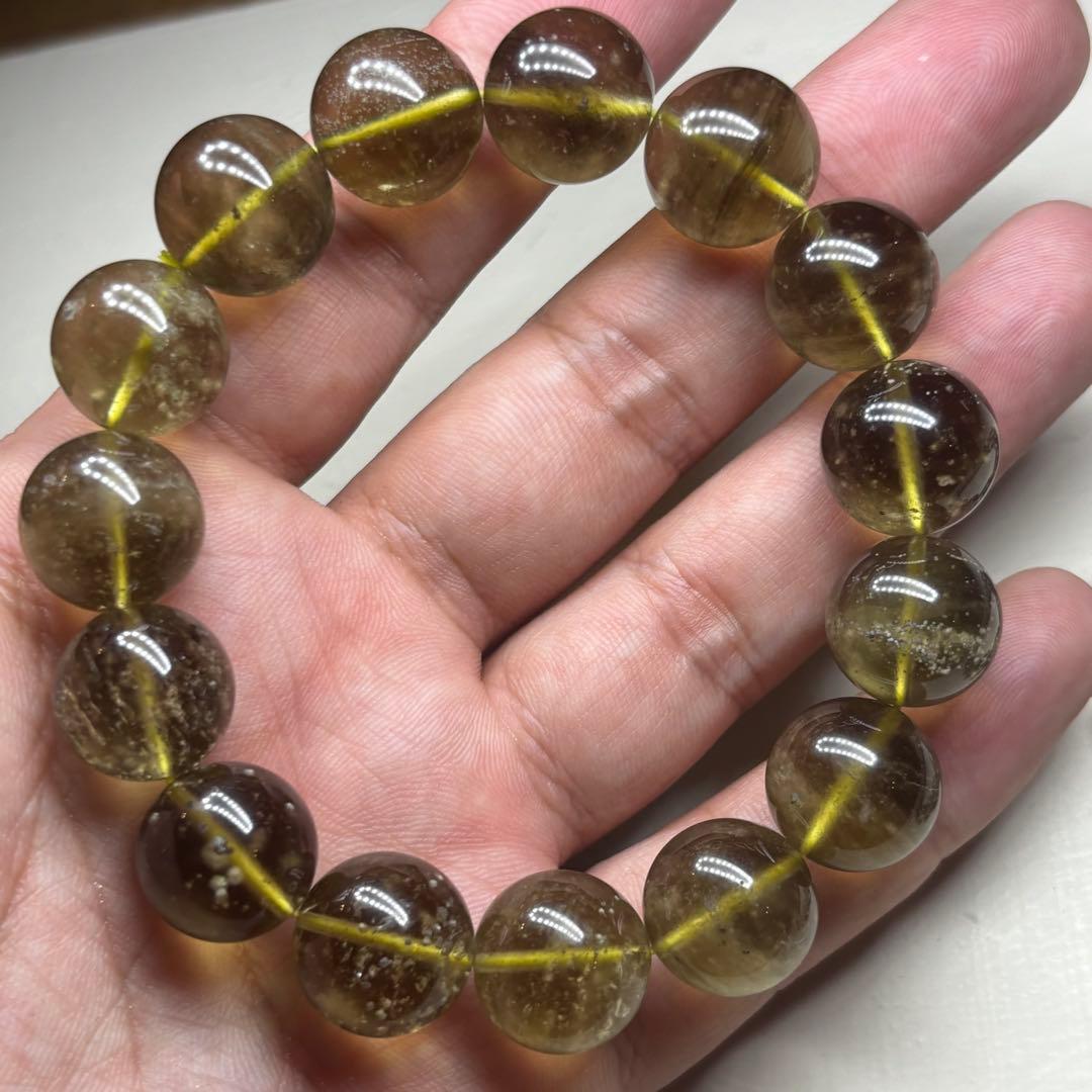 まこと　ブラックリビアングラス　14mm 希少・トップクォリティ]天然ブラックリビアングラス原石（13.5g