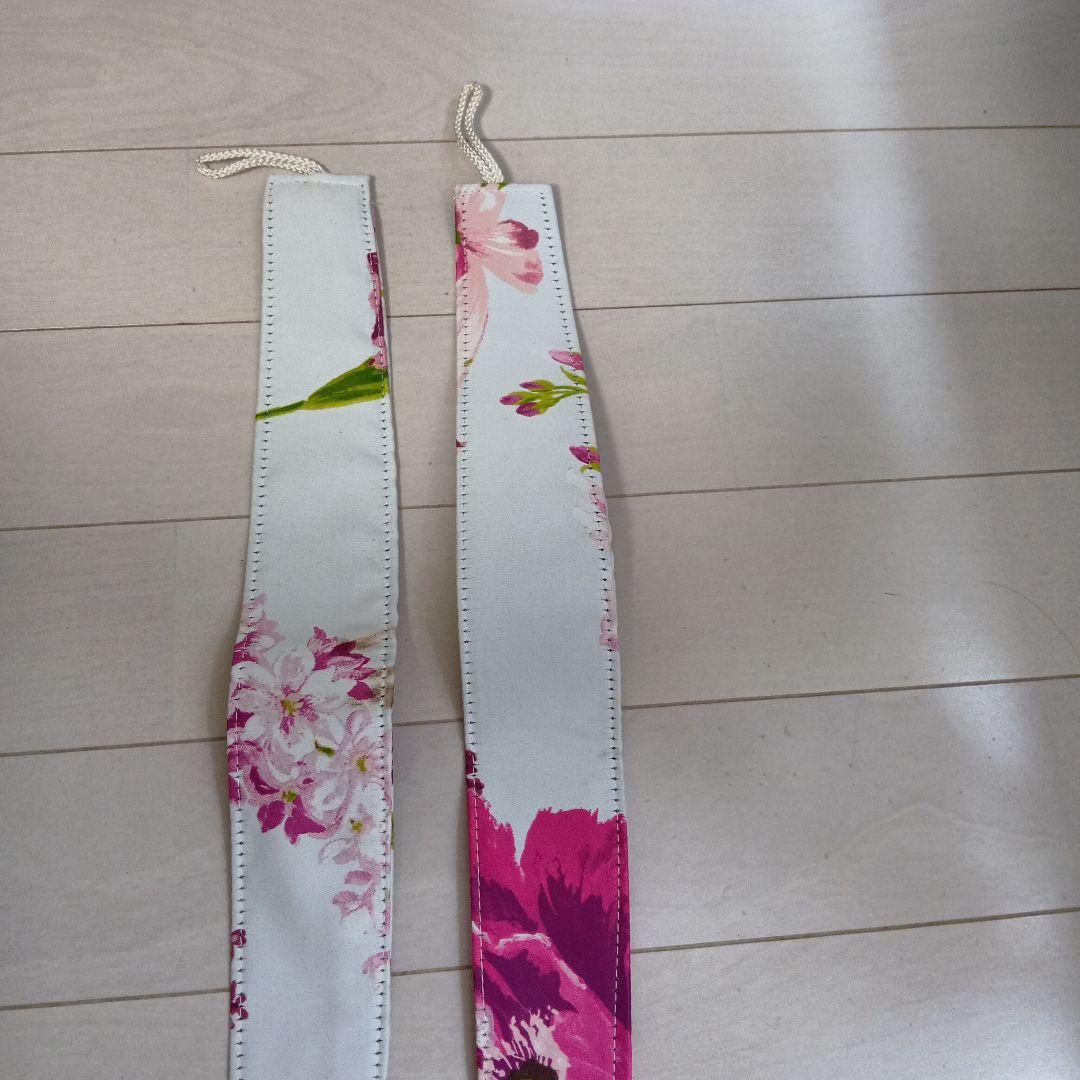 花柄ドレープカーテン（ピンク・フローラル）198センチ 遮光2級