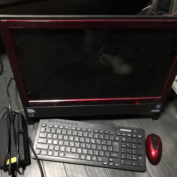 NEC valuestar PC キーボード、マウス、電源コード付 VALUESTAR 中古良品 一体型パソコン NEC VALUESTAR Win11 21.5インチ
